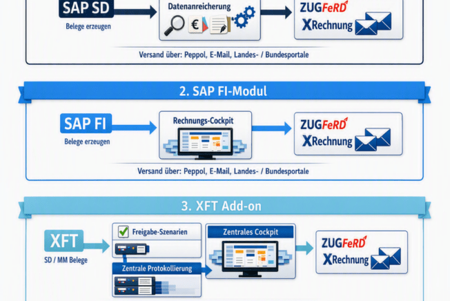 E-Rechnung aus SAP versenden - drei Lösungswege